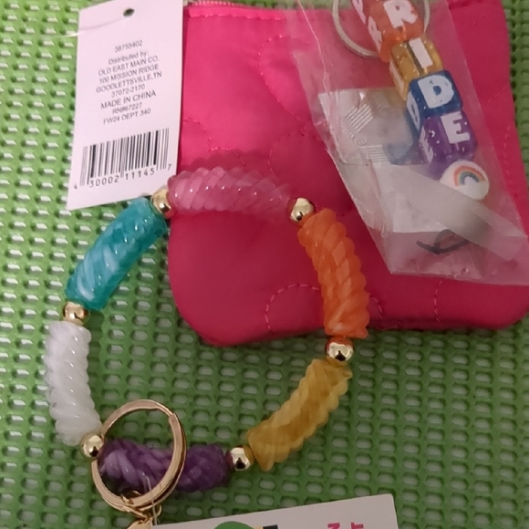 Old Navy Accessories - Gold pride keychains/ coin purse Bundle New